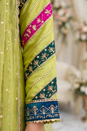 Luxury 3PC Embroidered Organza Suit | RE-06