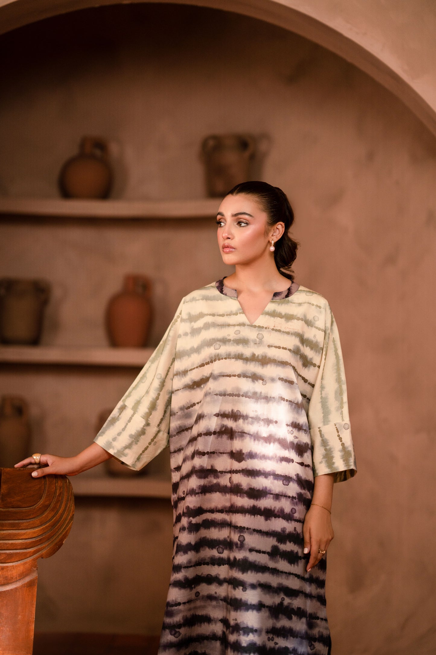 Women’s designer khaddar suit for elegant winter fashion