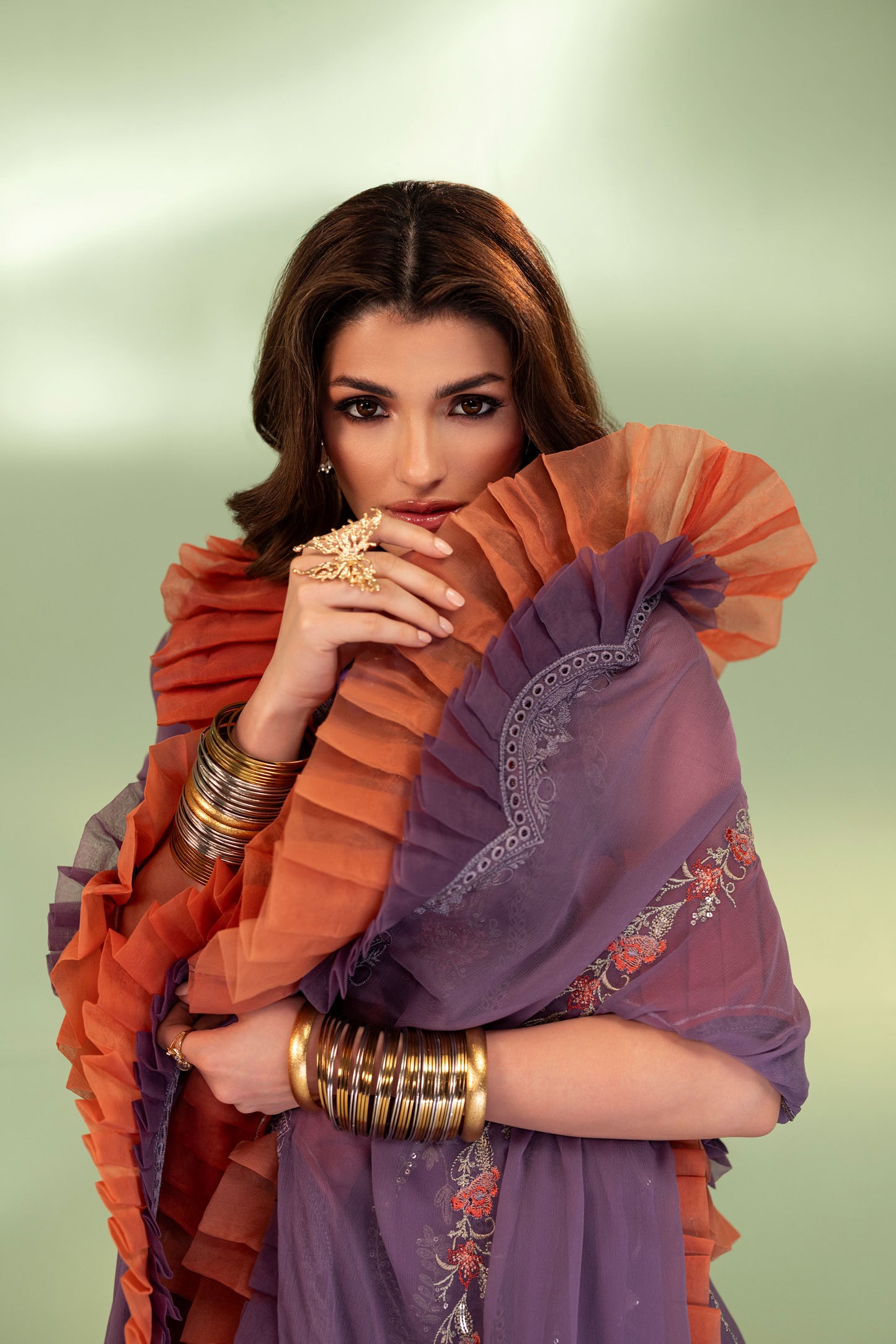 DS-07 Luxury 3PC Unstitched Chiffon suit