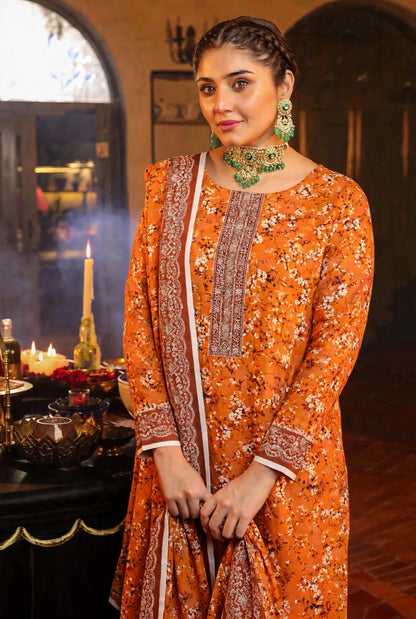 Women's 3 PC Printed Linen Suit - ER-04