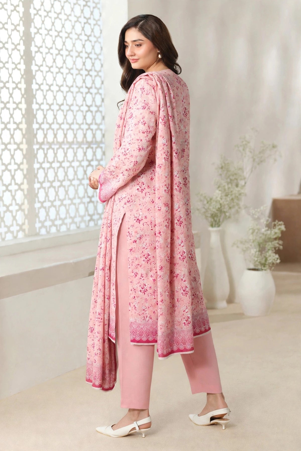 Women's 3 PC Printed Linen Suit - ER-05