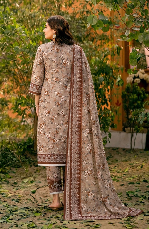 Women's 3 PC Printed Linen Suit - ER-07