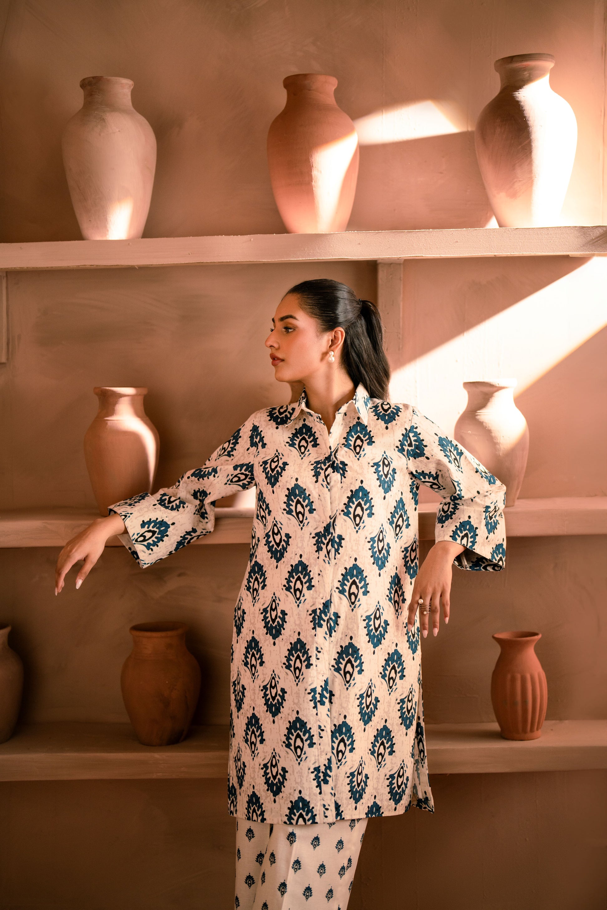 Soft unstitched khaddar outfit with eastern dress design perfect for winter gatherings