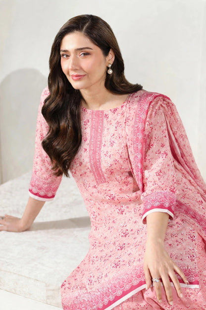 Women's 3 PC Printed Linen Suit - ER-05
