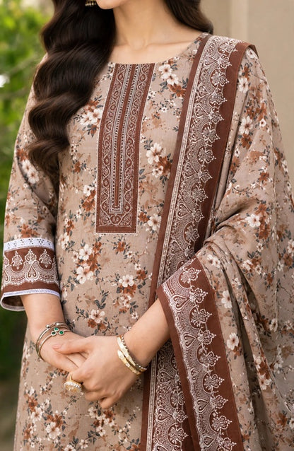 Women's 3 PC Printed Linen Suit - ER-07