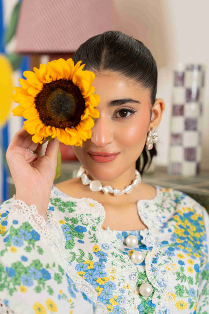 Fashion lawn kurta design curated with embroidery details