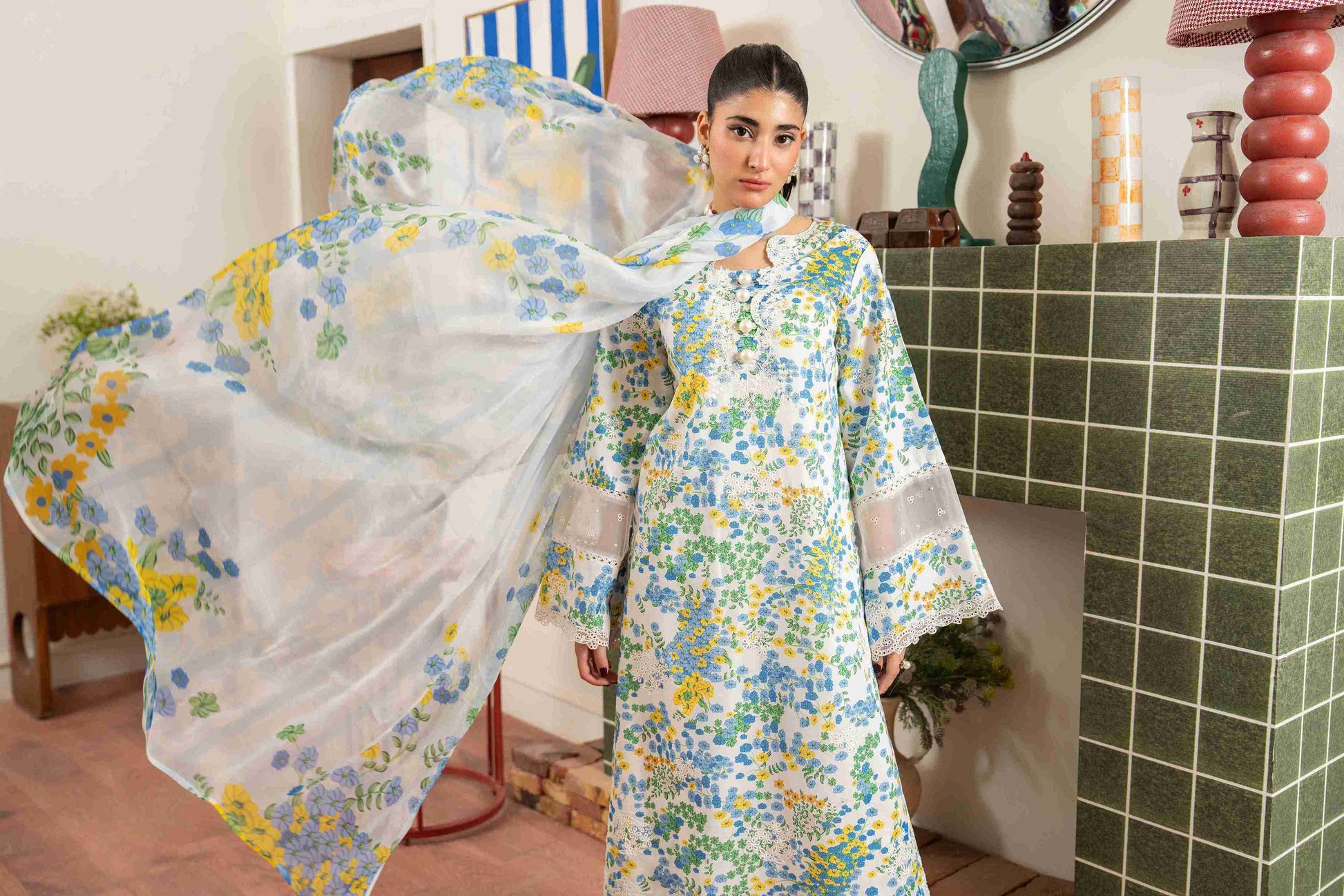 Printed kurta design curated as a summer outfit