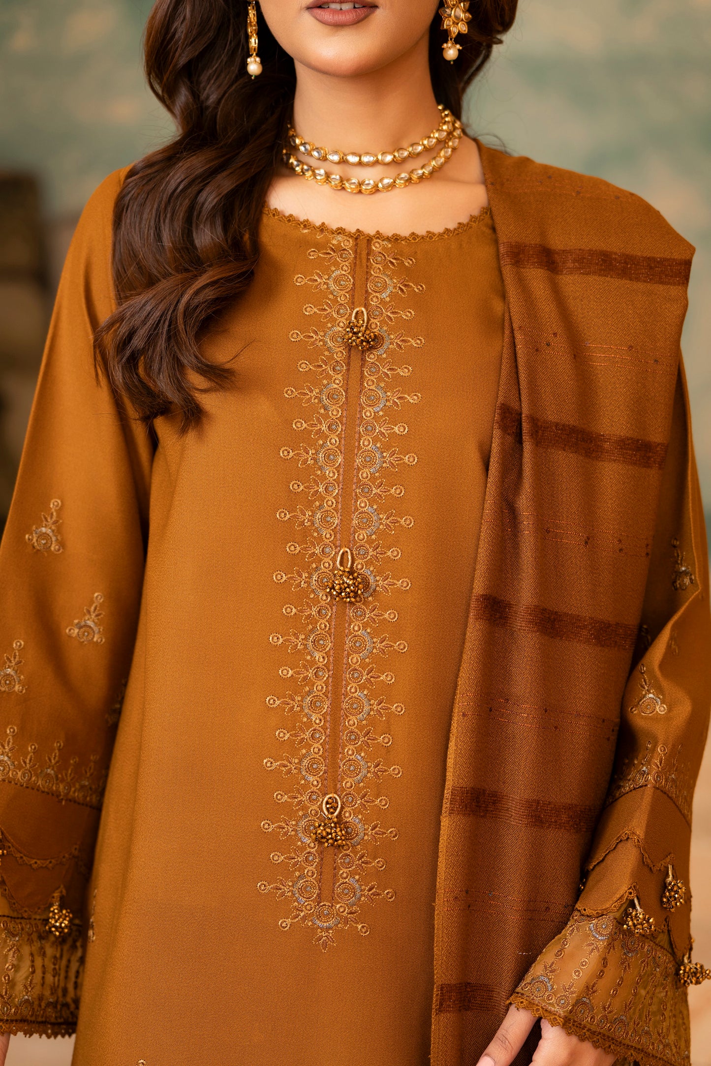 Classic Eastern Woolen Suit; Dhanak 3-PC set, capturing the charm of traditional wear with a modern winter finish