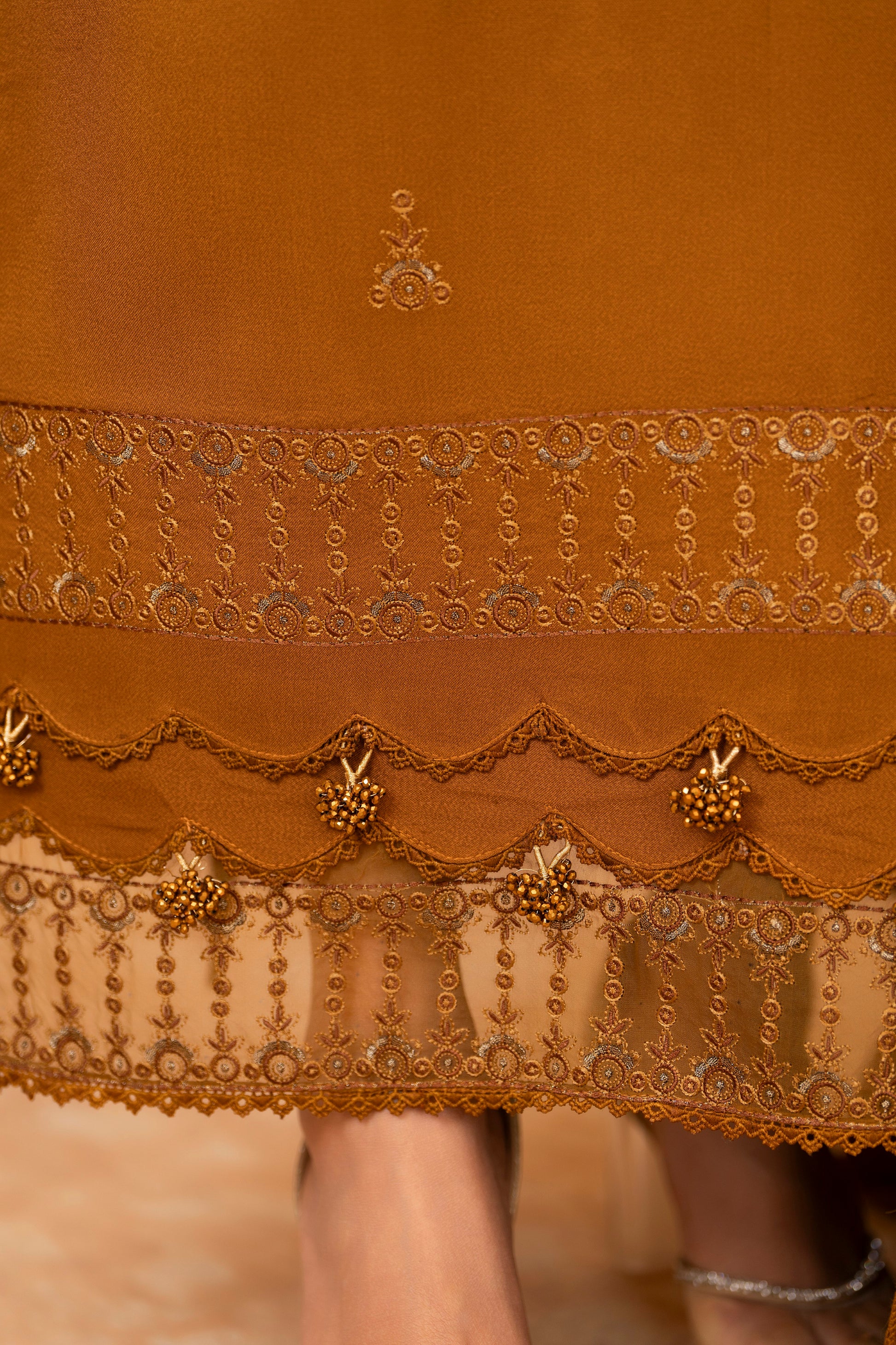 Dhanak Graduation Formal Dress; a 3-PC woolen suit with a plain trouser and embroidered shirt for a balanced look