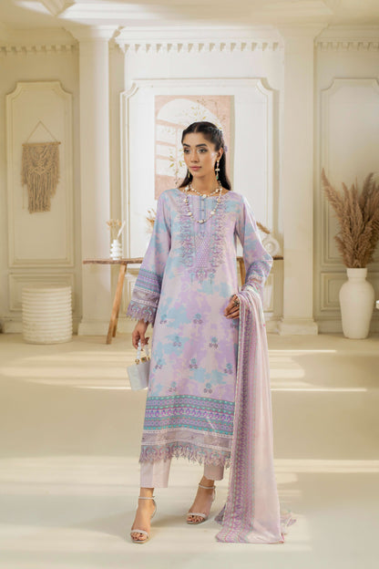  Stitched embroidered kurta paired with trouser