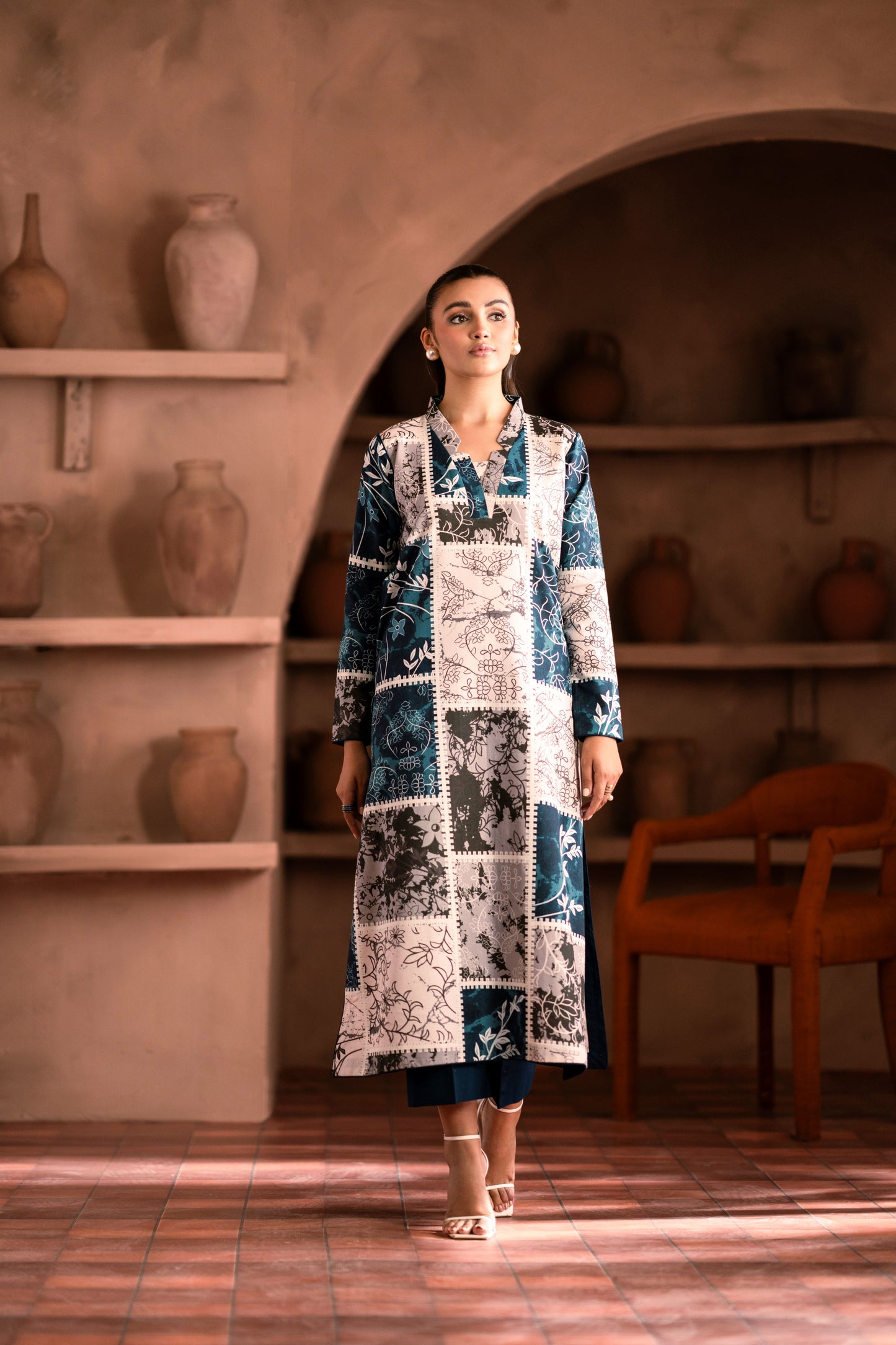  Premium khaddar formal outfit crafted for ladies’ winter fashion