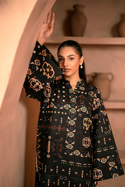 Khaddar fabric unstitched dress for winter wardrobe