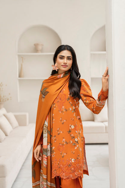 Elegant eastern wear with woolen shawl