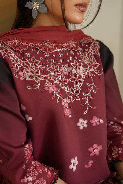 Traditional embroidered viscose dress perfect for casual family events