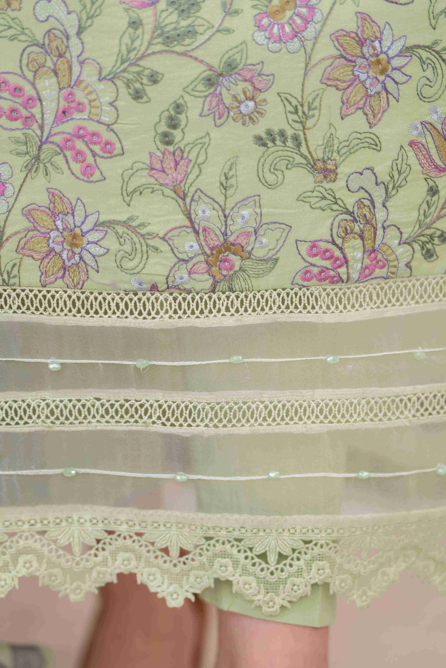  Premium embroidered lawn suit crafted from soft fabric with printed chiffon dupatta