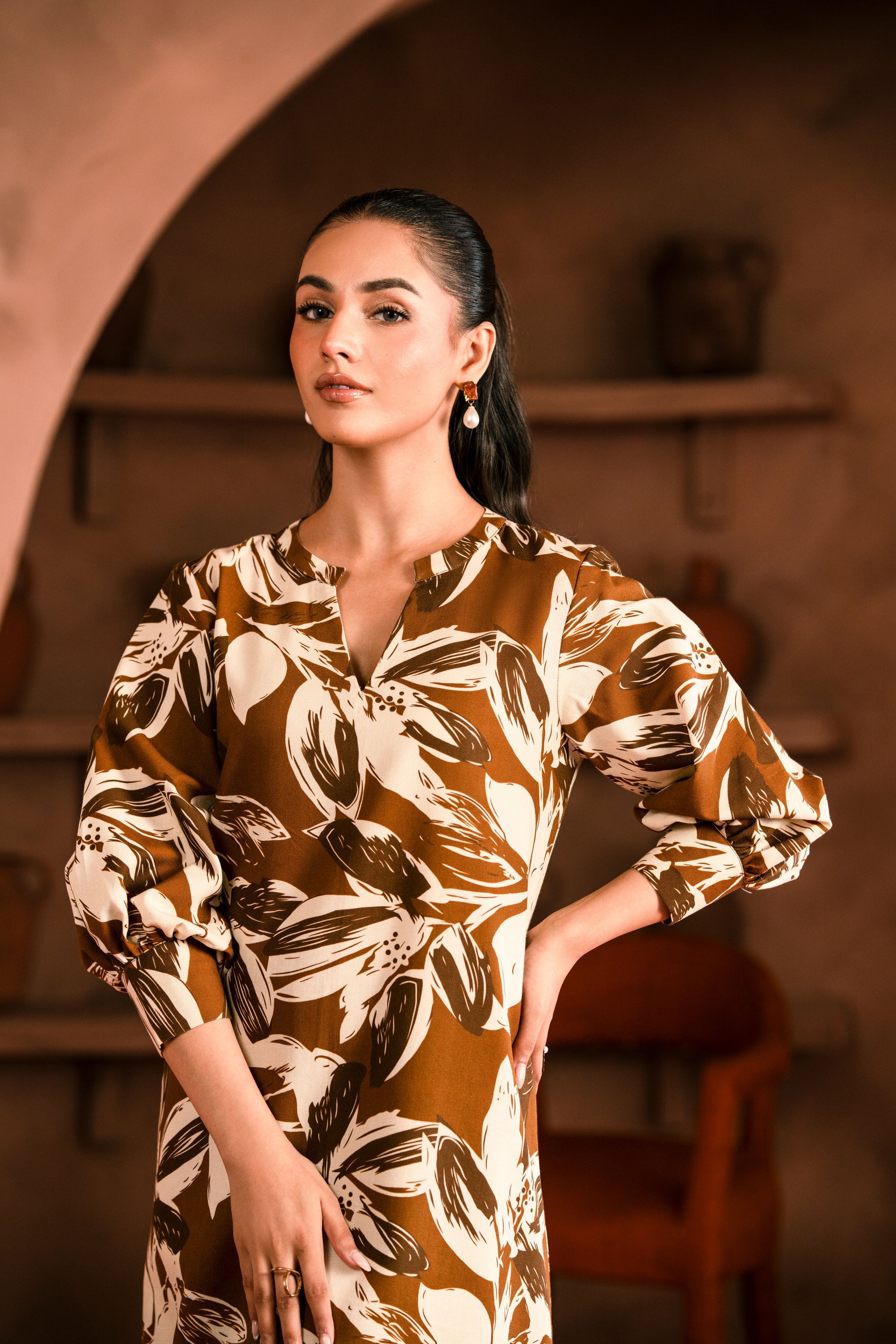 Eastern dress design khaddar suit for girls’ winter fashion