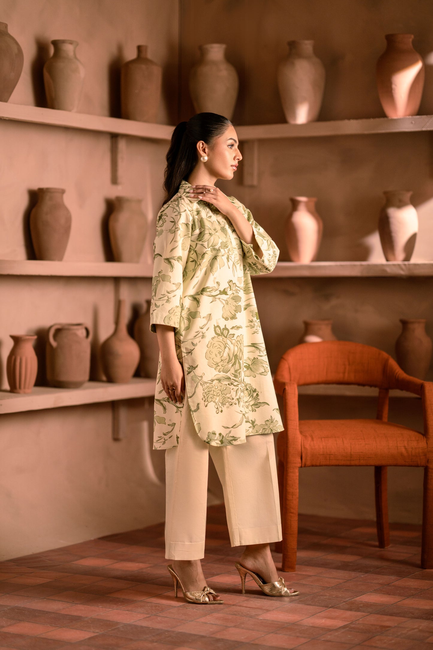 Winter khaddar kurta with trouser design crafted for comfort