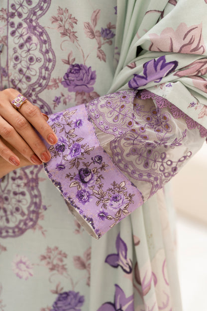 Elegant printed khaddar outfit for women’s fashion