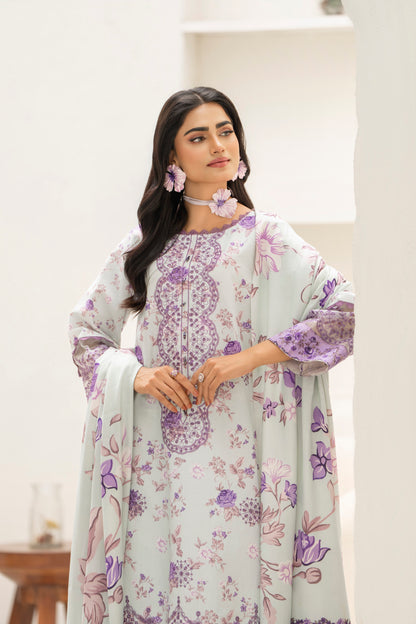 Stylish winter dress in soft khaddar fabric