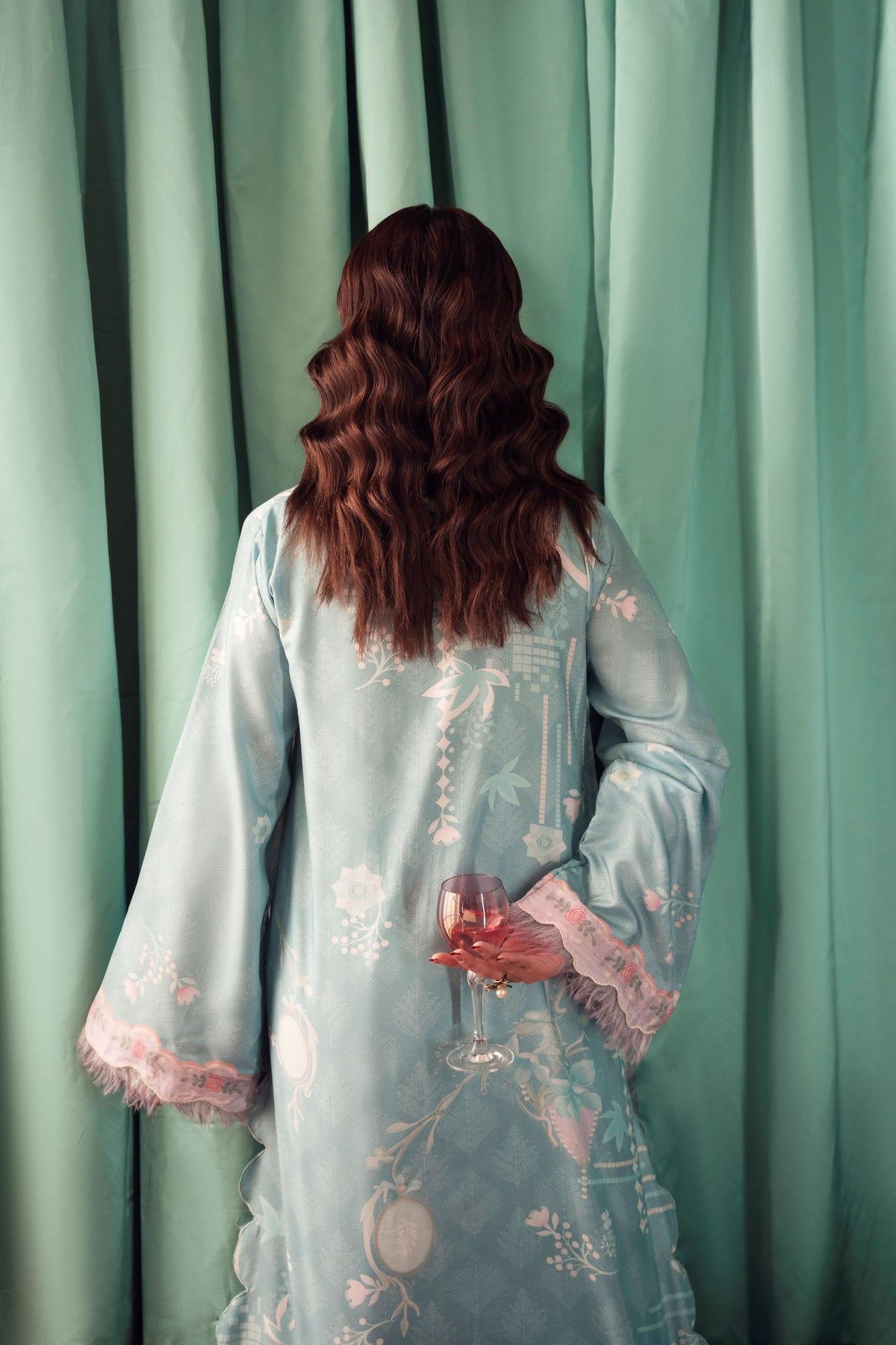 Luxury unstitched raw silk suit for women made with premium fabric for the shirt and trousers and paired with a flowing chiffon dupatta