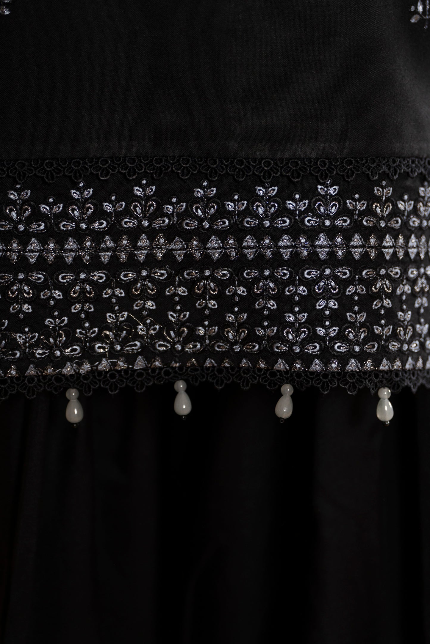 Modern 3-PC Dhanak Outfit with a beautifully embroidered woolen shirt and a plain trouser for balanced simplicity and class