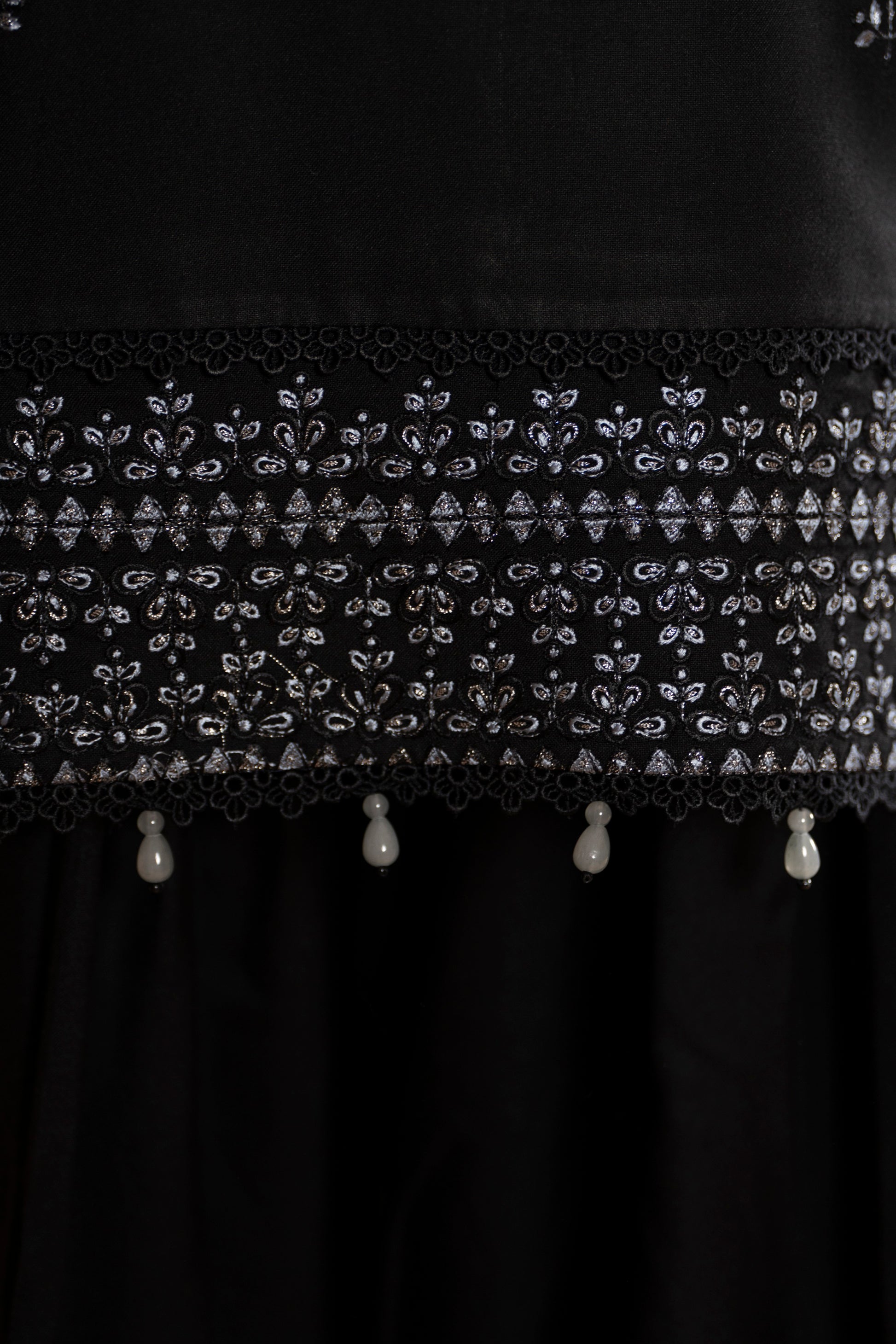 Modern 3-PC Dhanak Outfit with a beautifully embroidered woolen shirt and a plain trouser for balanced simplicity and class