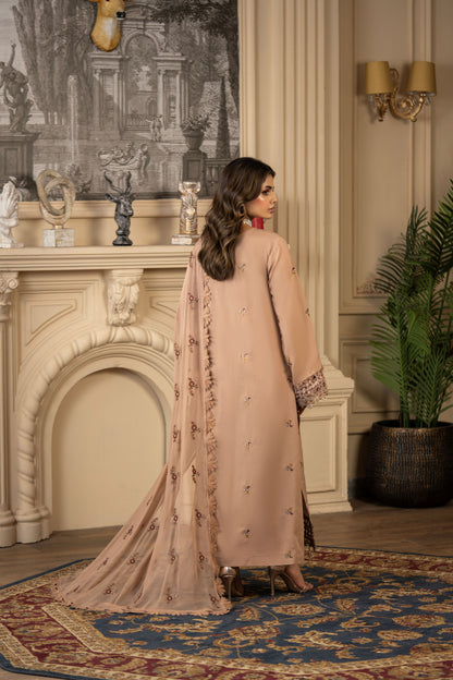 Casual wear embroidered unstitched 3PC dress