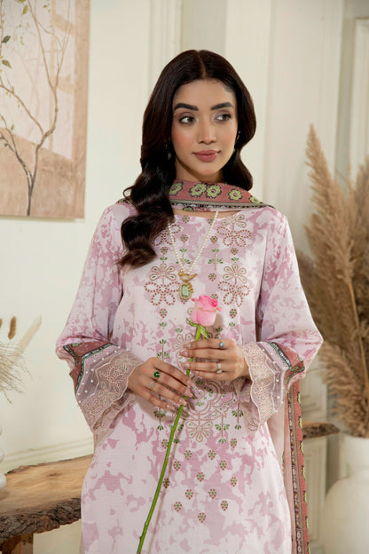 Lawn kurta with embroidery around the neckline.