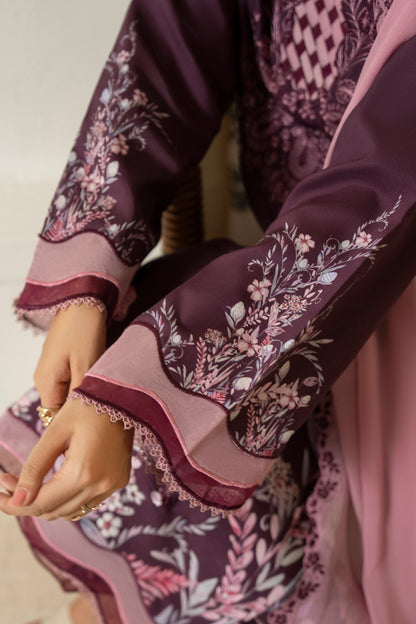 Fine-quality viscose shirt with embroidery and chiffon dupatta, ideal for cool weather