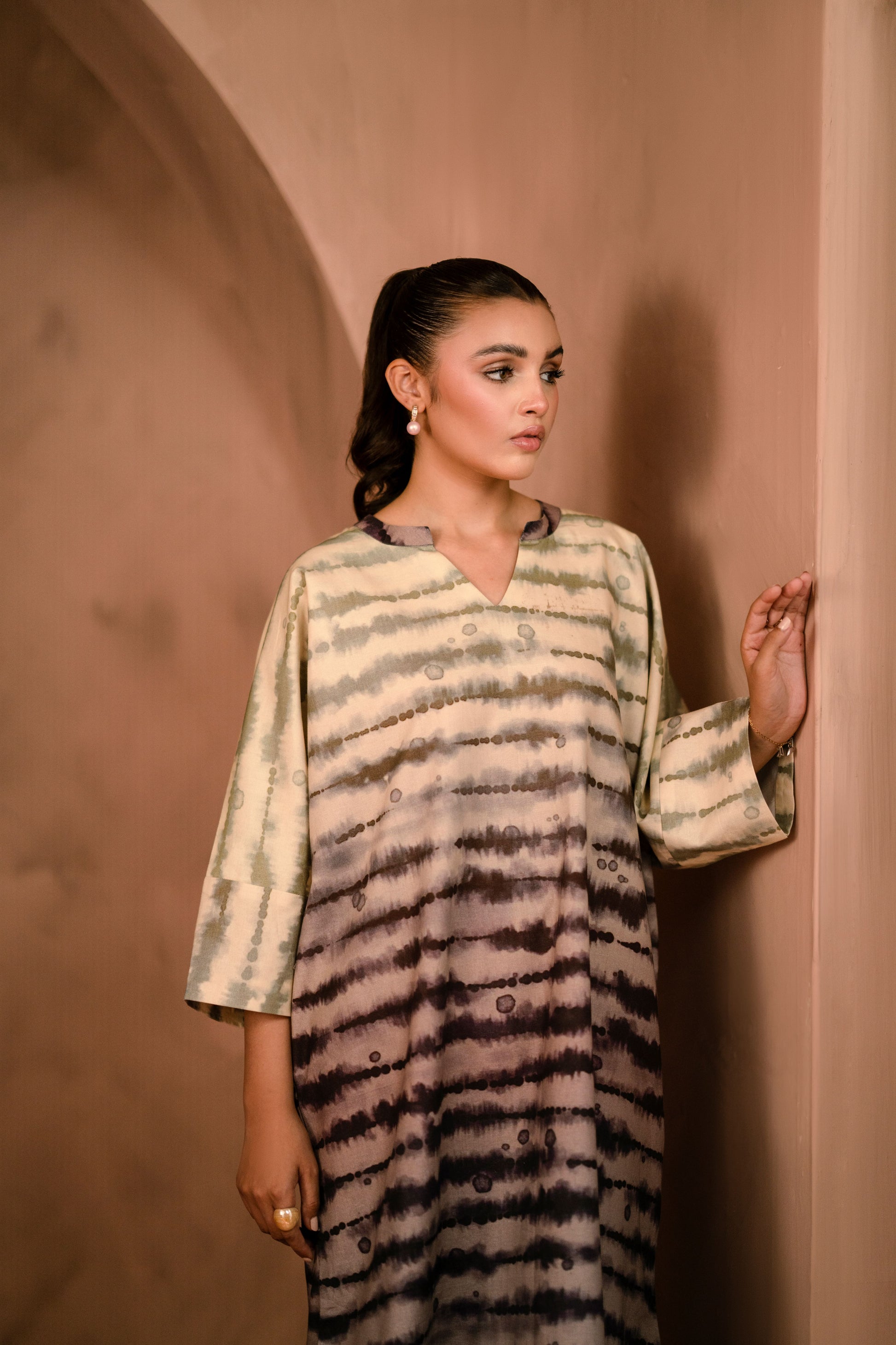 Comfortable casual khaddar suit for women’s daily wear