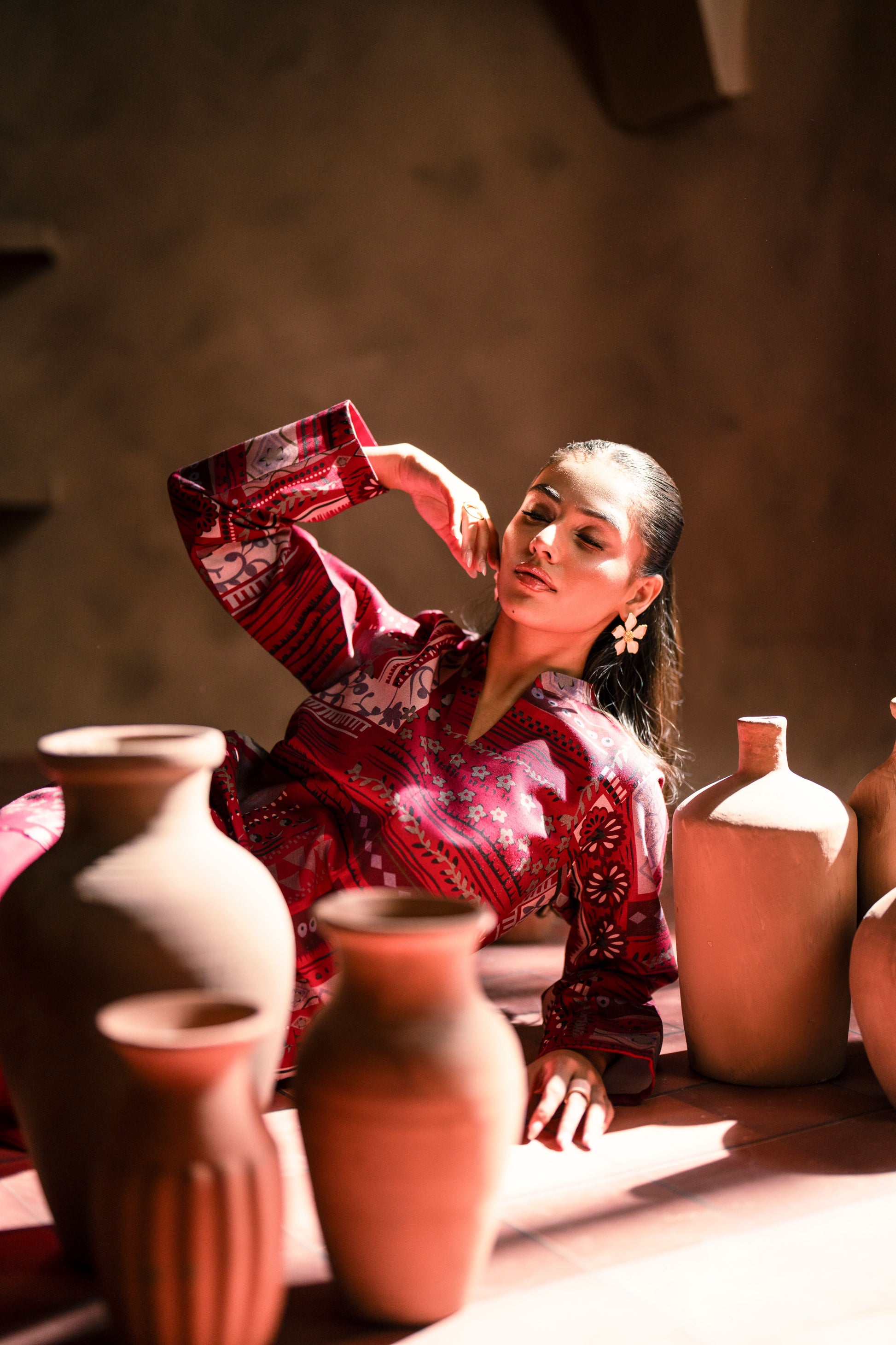 Winter formal khaddar dress for women with modern design