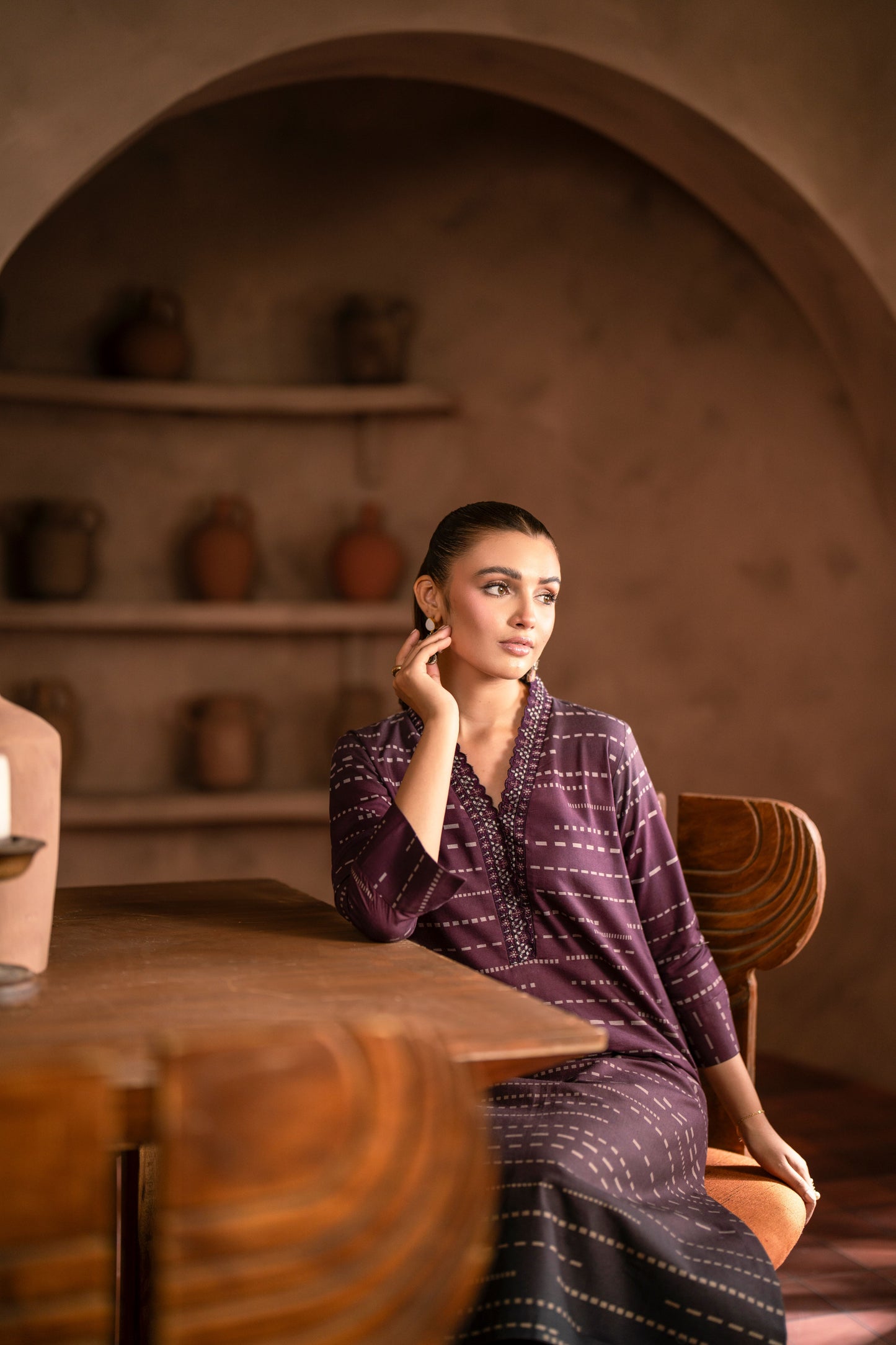 Trendy khaddar winter collection suit for women with soft fabric