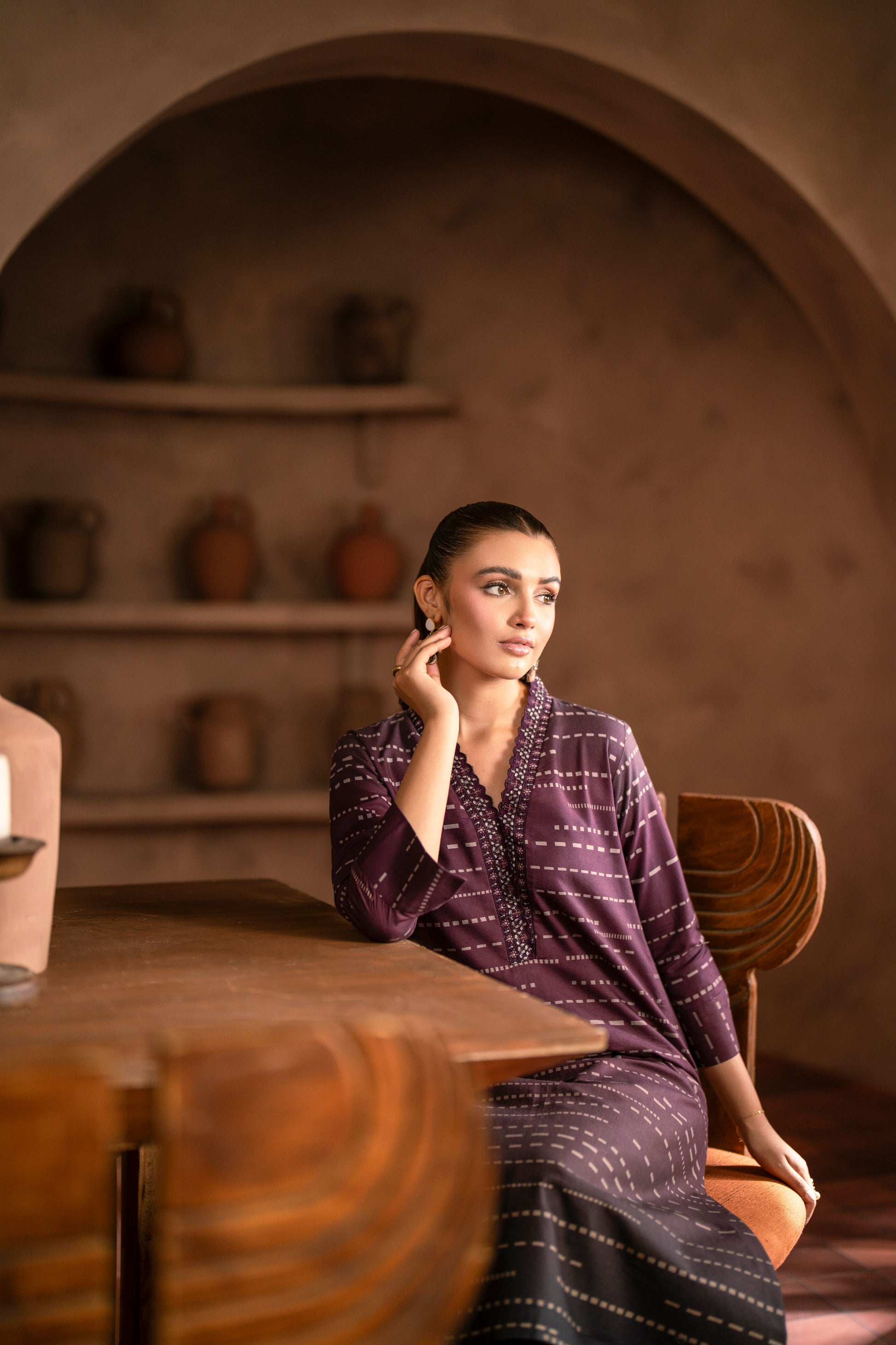 Trendy khaddar winter collection suit for women with soft fabric