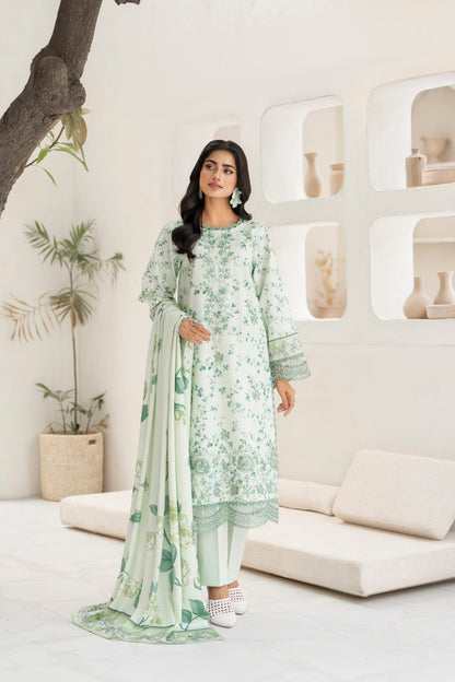 Cozy khaddar dress with rich embroidery