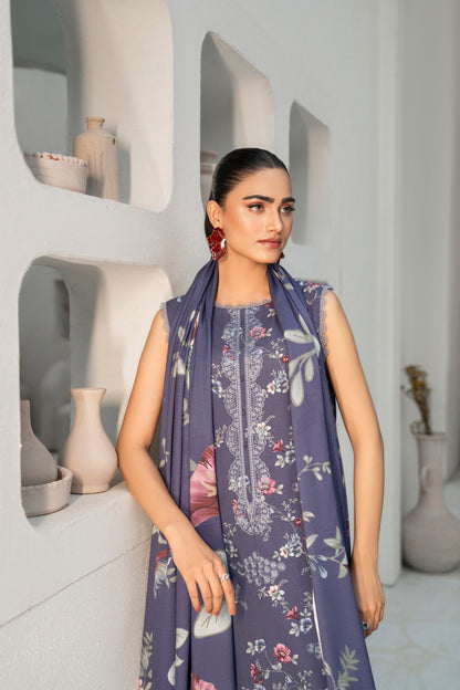 Warm embroidered khaddar outfit for ladies