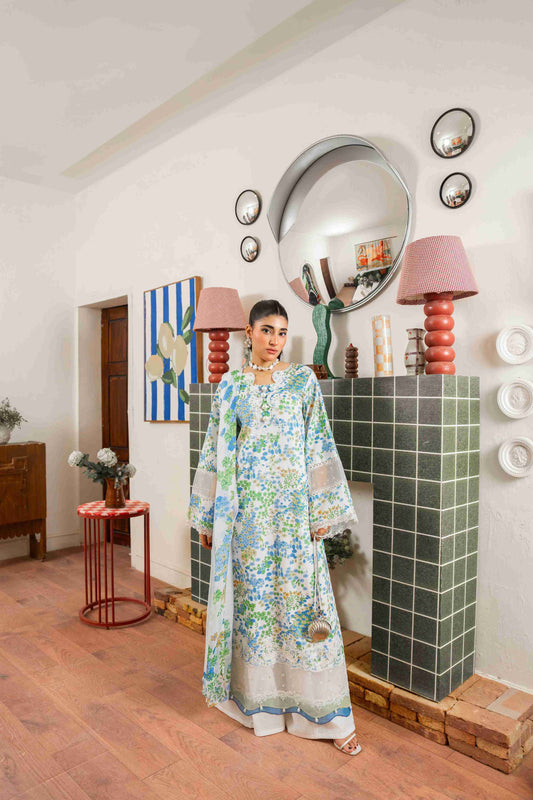 Soft printed lawn kurta design styled for casual dressing