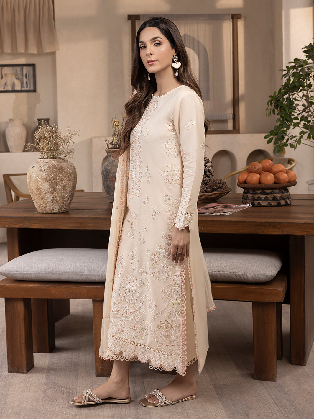 Branded lawn embroidered suit by Senerede, designed for stylish summer eastern wear