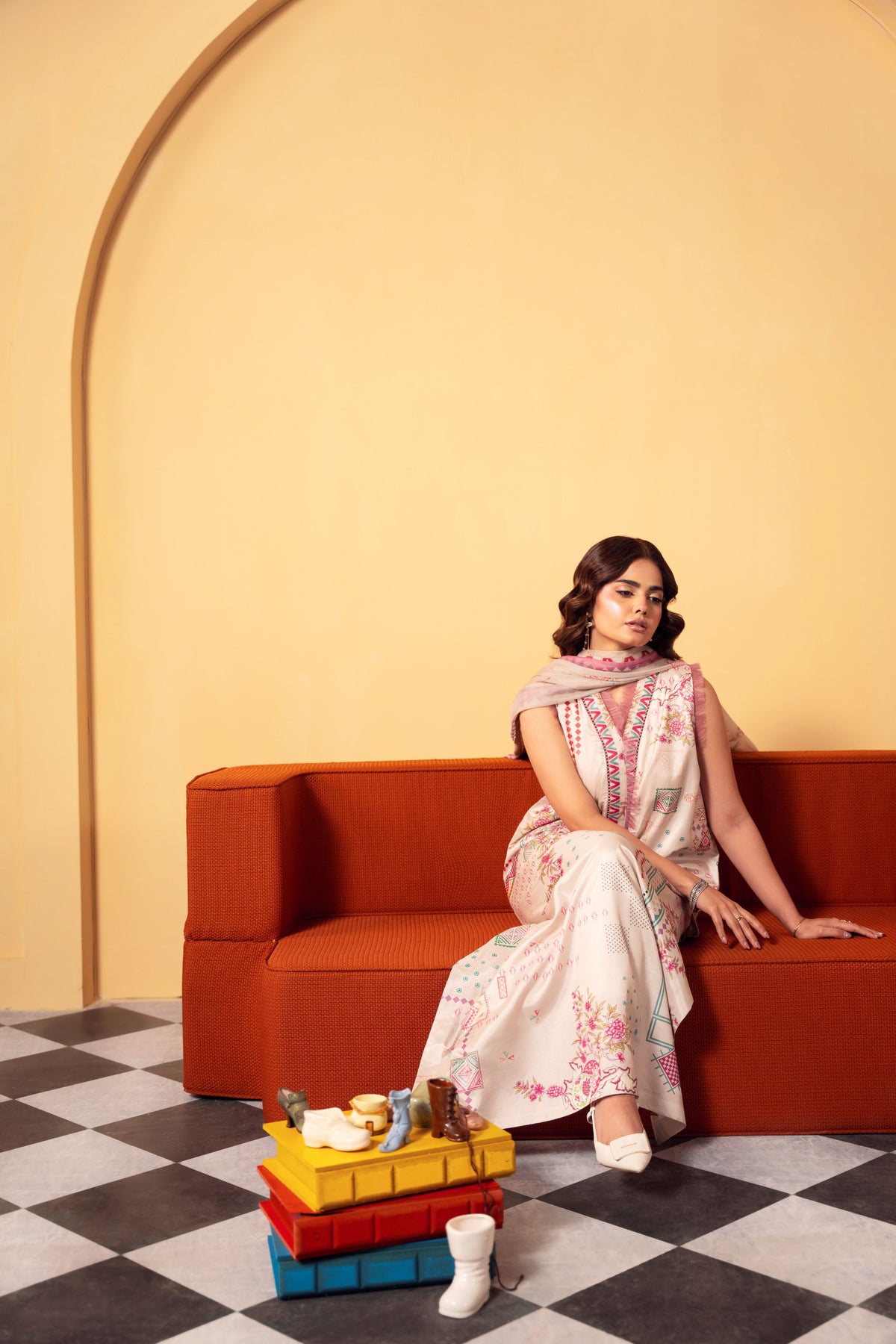 Silk suit for formal events featuring premium raw silk shirt and trousers in an unstitched 3PC design with a flowing chiffon dupatta, suitable for Pakistani dinners, parties, weddings, and formal gatherings