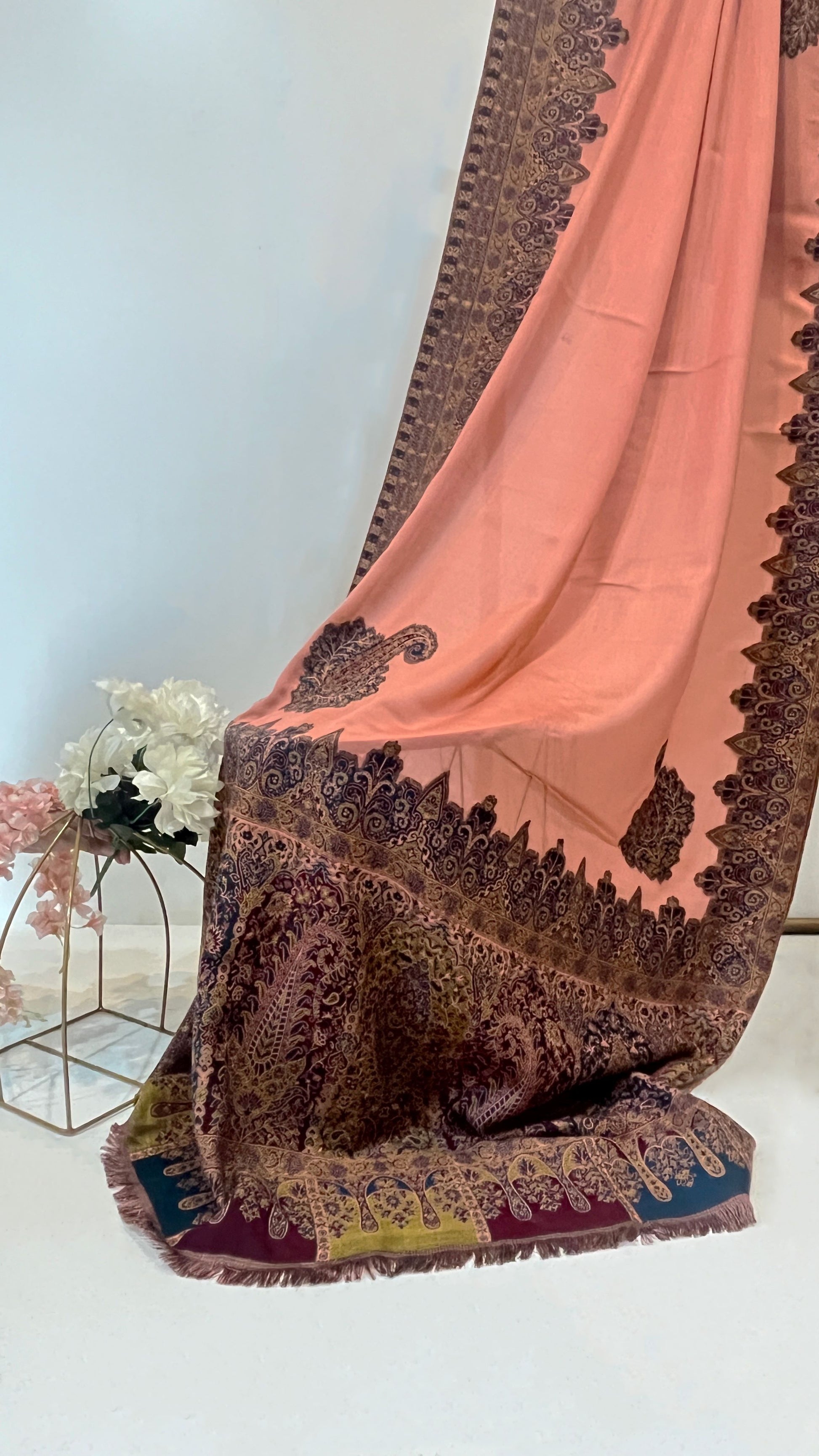 Soft draping Kashmiri winter shawl