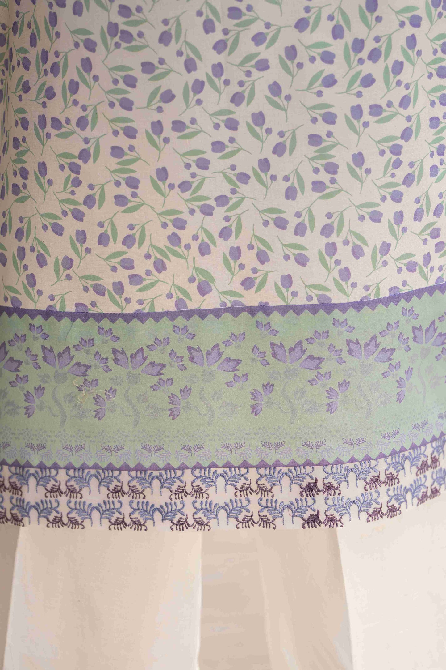 Elegant summer ensemble with embroidered kurta, chiffon dupatta, and cotton trouser crafted for all occasions