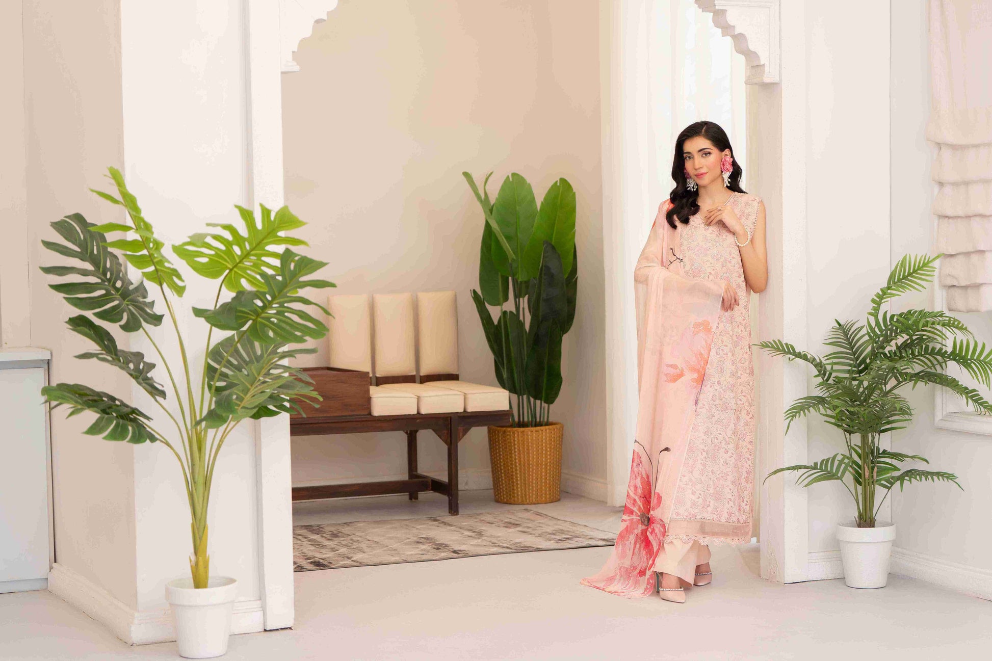  Unstitched embroidered lawn suit perfect for wedding dress designs and festive fashion