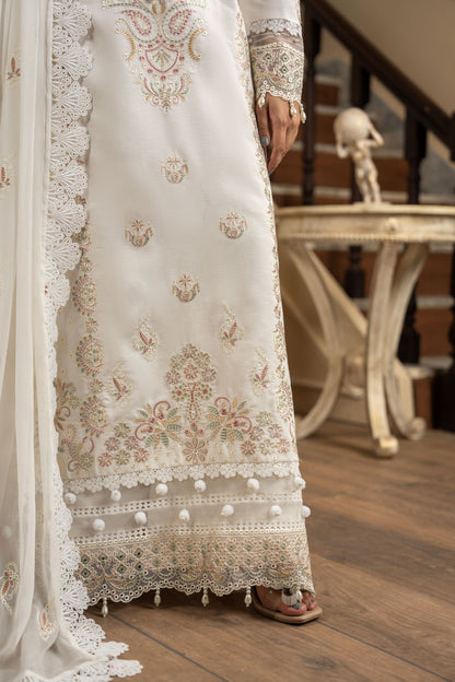 Women’s festive wear unstitched karandi outfit with dupatta and trouser