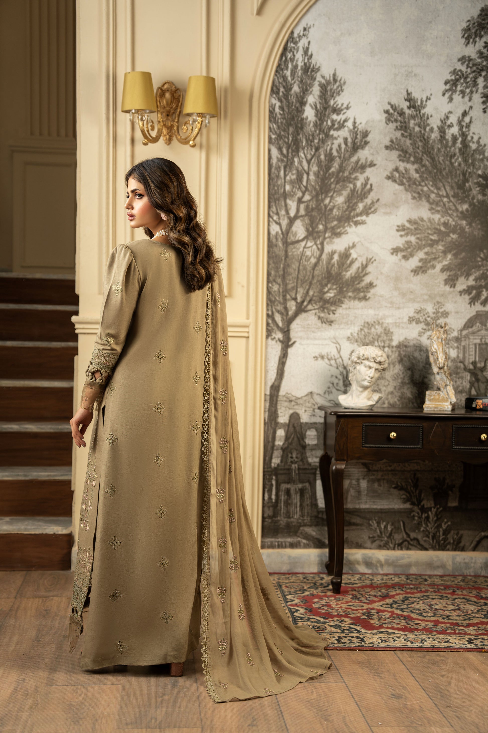 3PC Pakistani embroidered outfit with dupatta