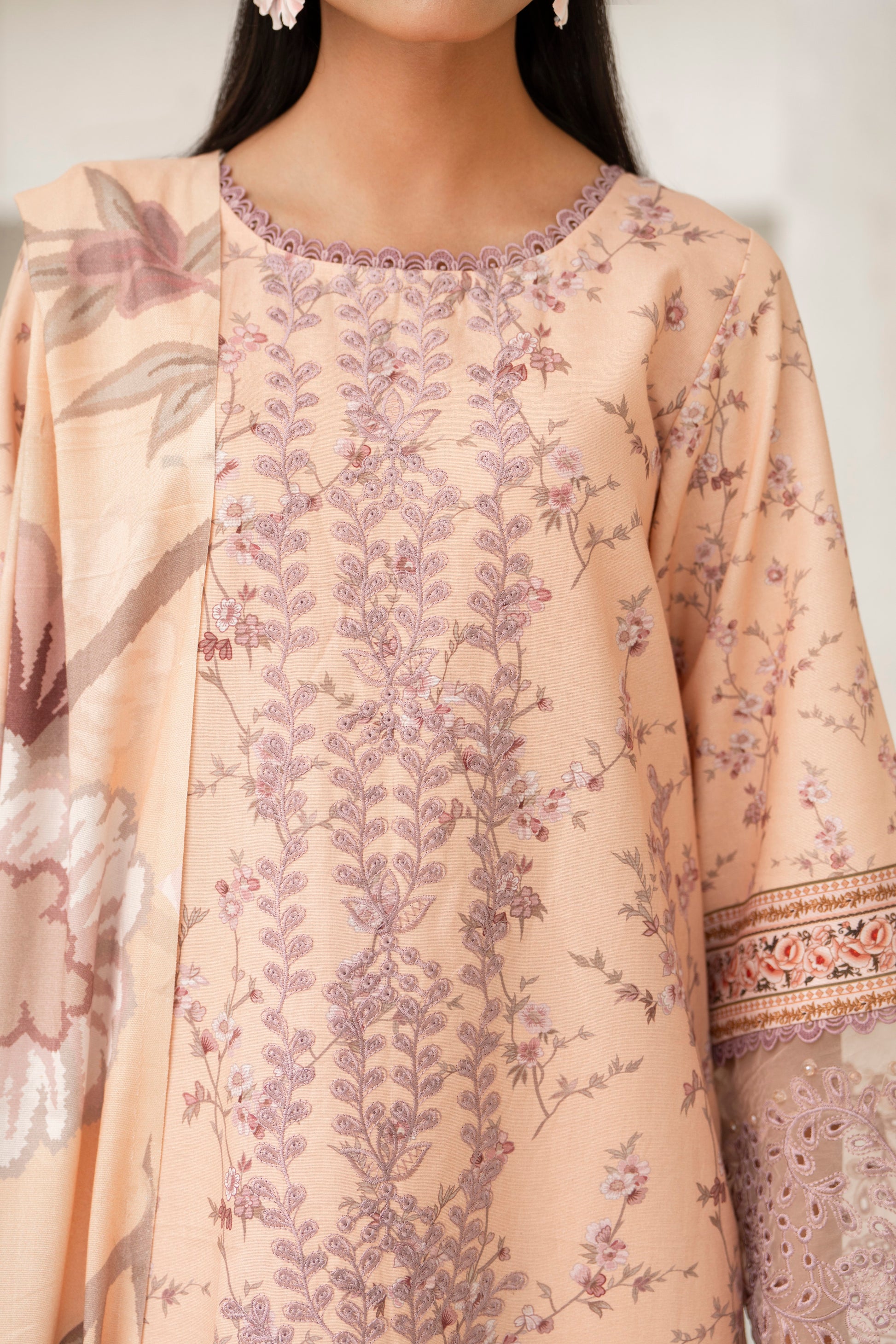 Women’s khaddar dress for cold weather