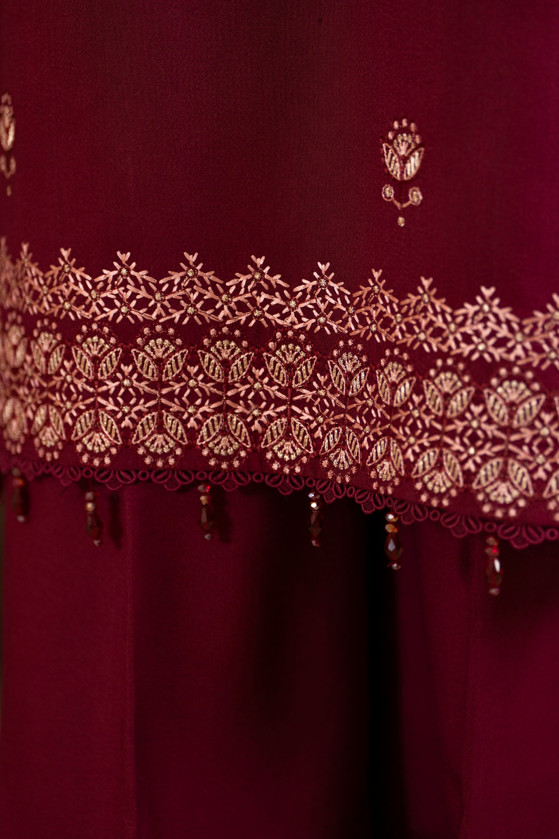 Warmest Formal 3-PC Woolen Suit; Dhanak embroidered dress, ensuring maximum warmth and sophistication for winter events