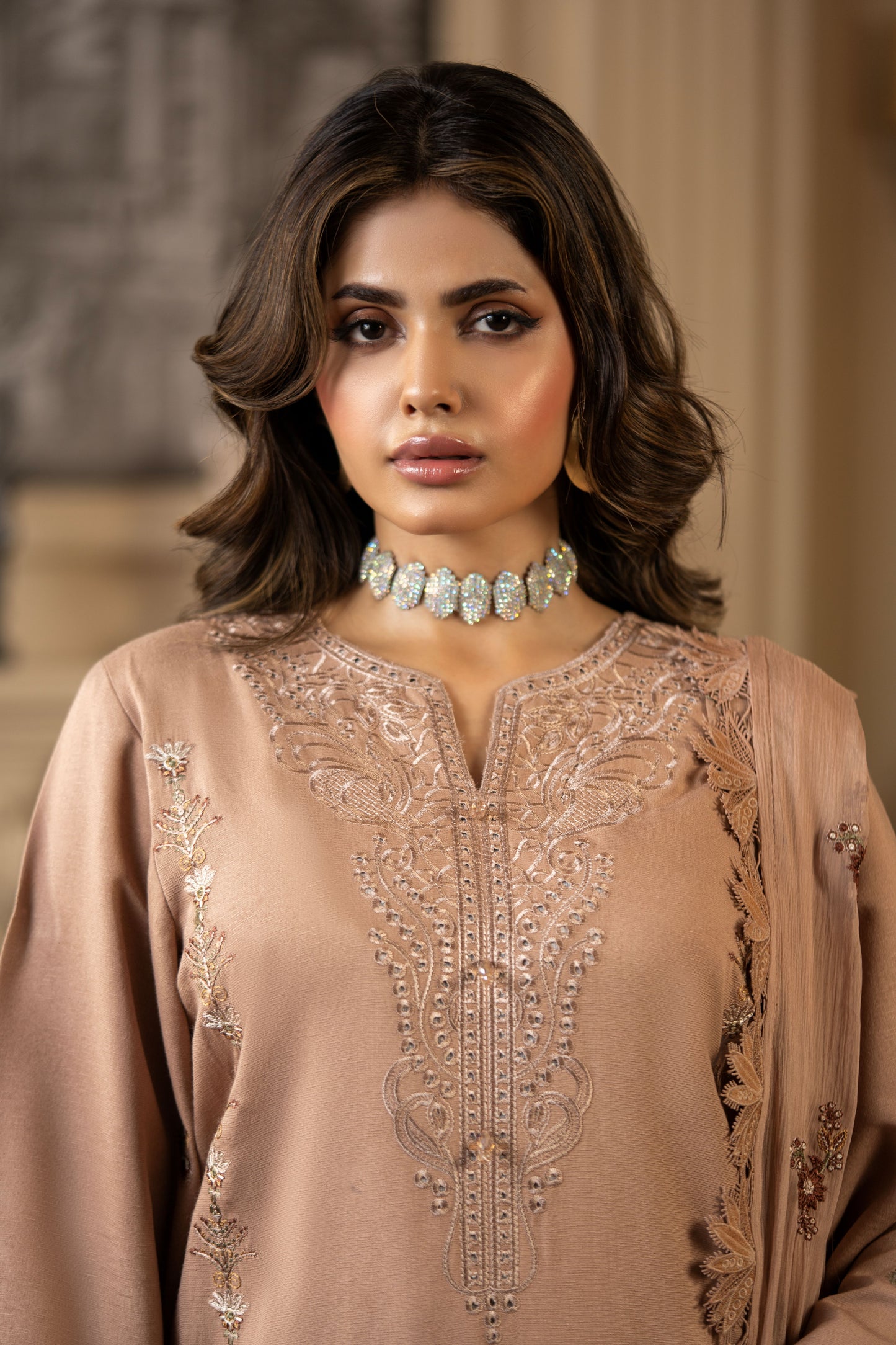 Women’s embroidered 3PC outfit for festive functions