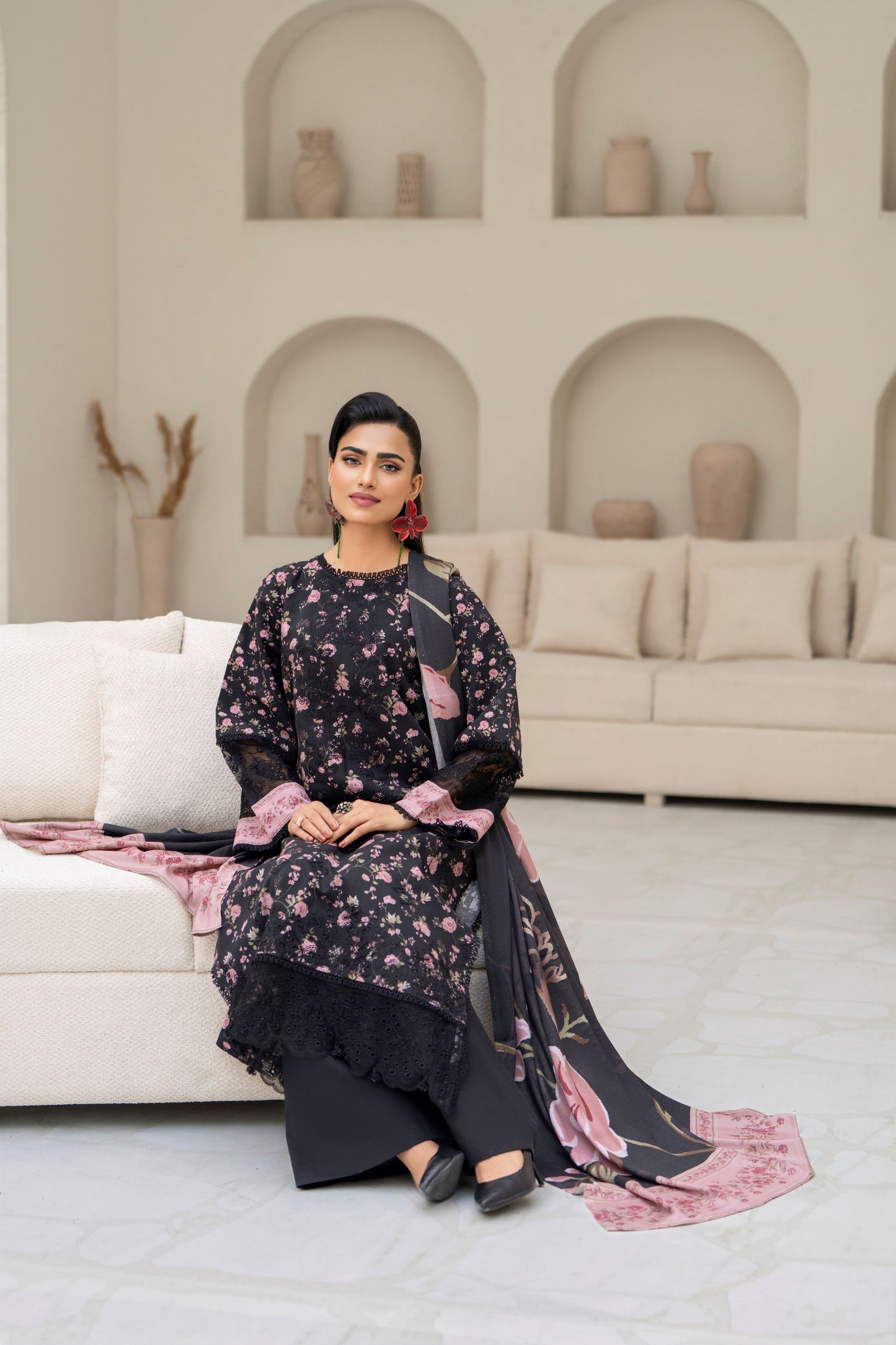 Graceful eastern winter 3PC outfit for casual wear