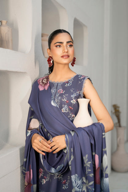 Stylish wool shawl outfit for cold weather